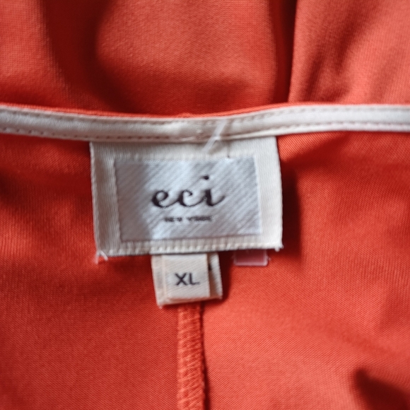 🎯🎯 Sale 🎯🎯 ECI New York Cream & Orange Burnt Top Sz XL - Picture 5 of 7
